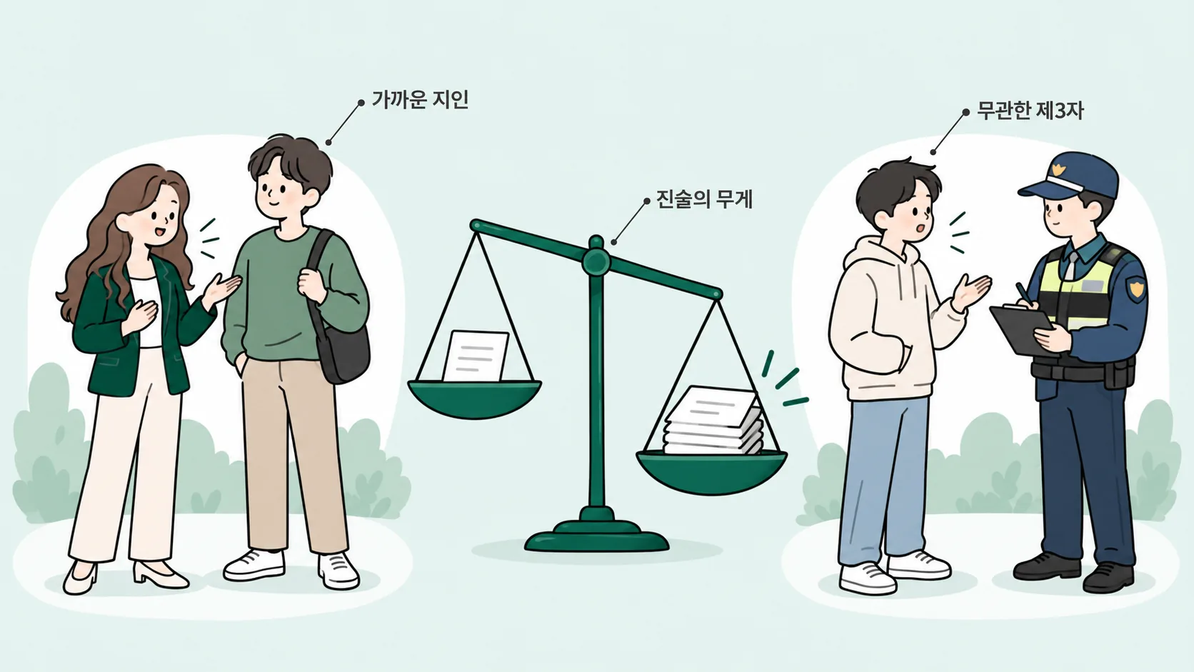 넷째, 목격자: 나와 어떤 관계인지가 중요합니다